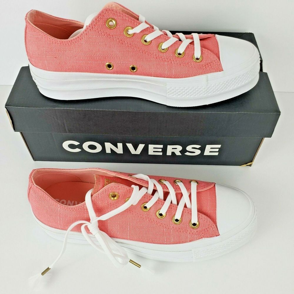 Converse Women's Chuck Taylor All Star Lift Sneakers pink Driftwood white  8.5